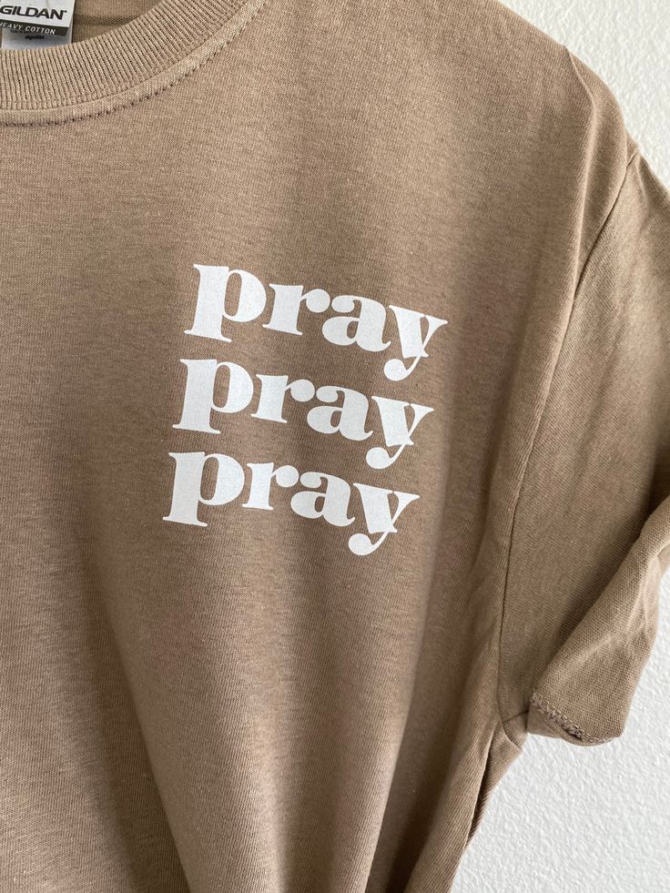 PRAY COFFEE BROWN T-SHIRT